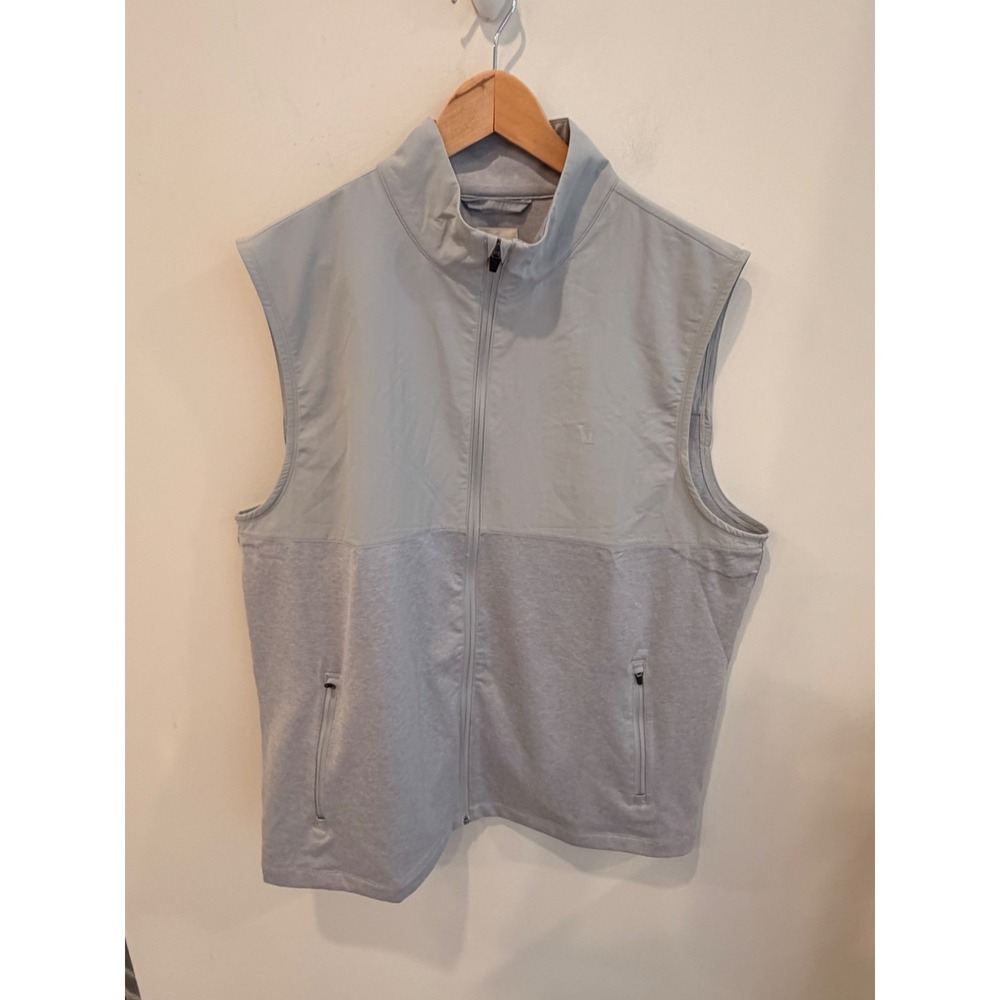 Vuori Sunday Element Vest Mens XL Gray Performance Full Zip NWOT V286